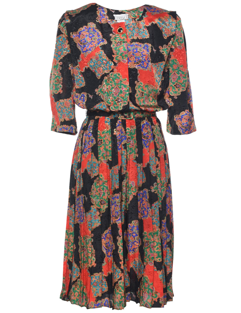 Floral Print Dress - L