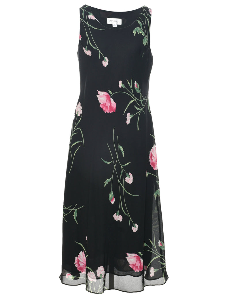Floral Print Dress - L