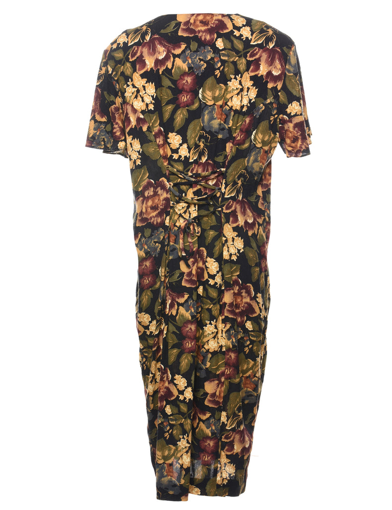 Floral Print Dress - L