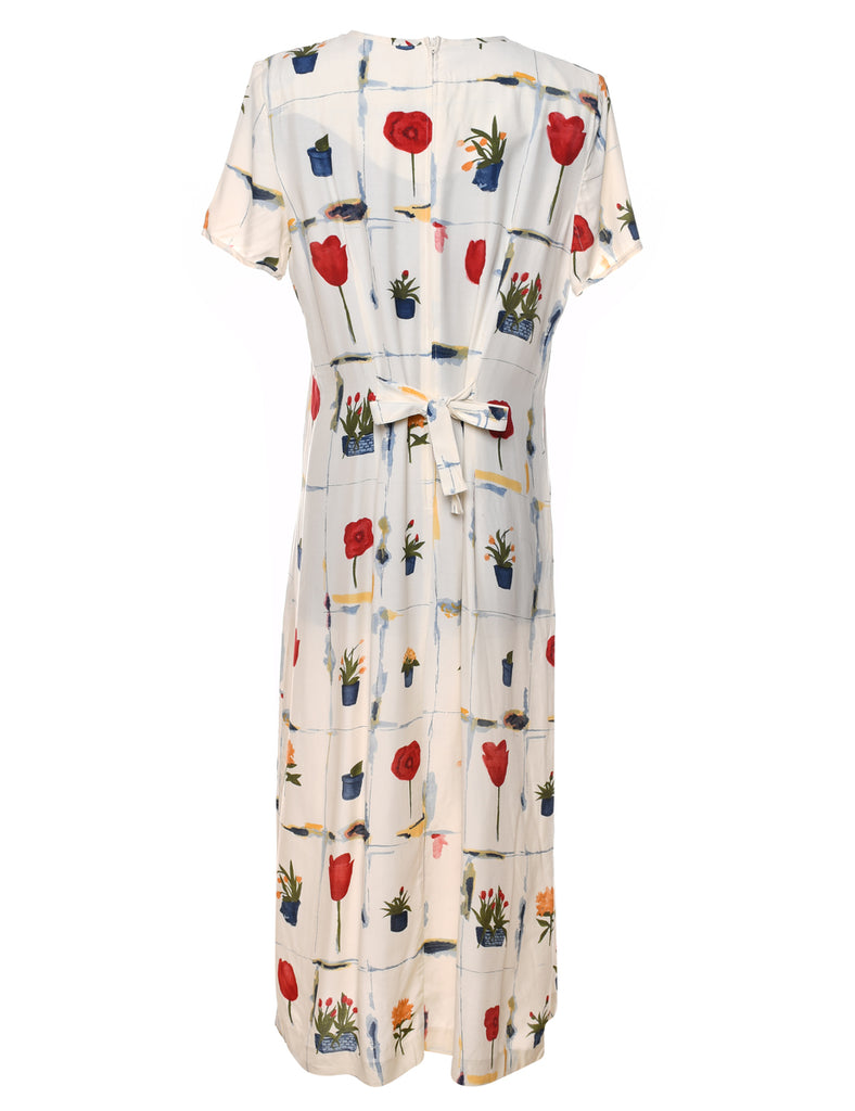 Floral Print Dress - L