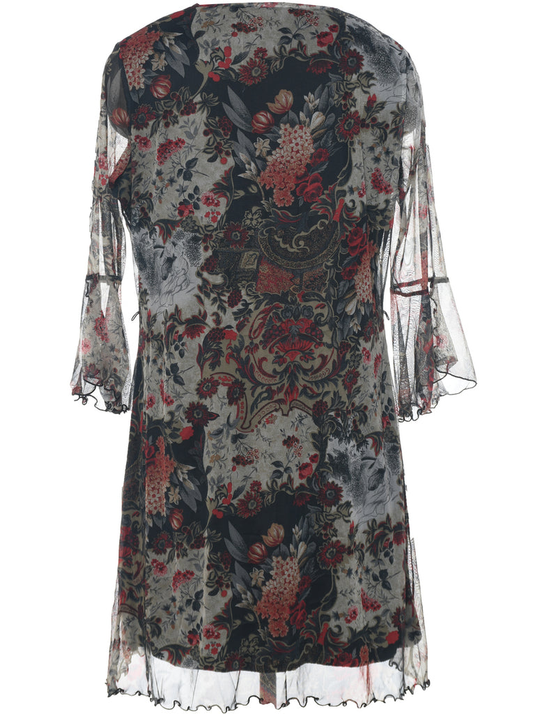 Floral Print Dress - XL