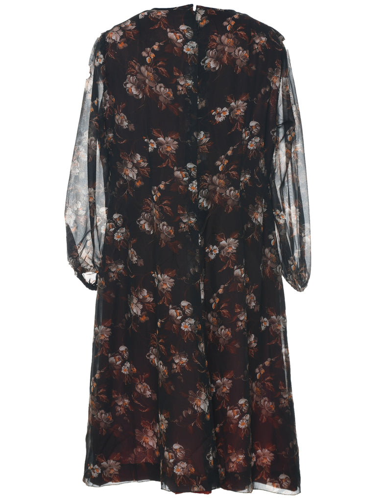 Floral Print Dress - L