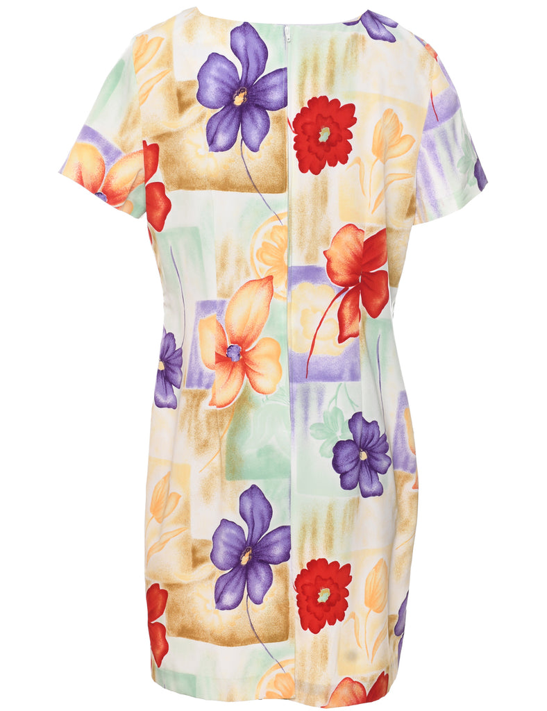 Floral Print Dress - L