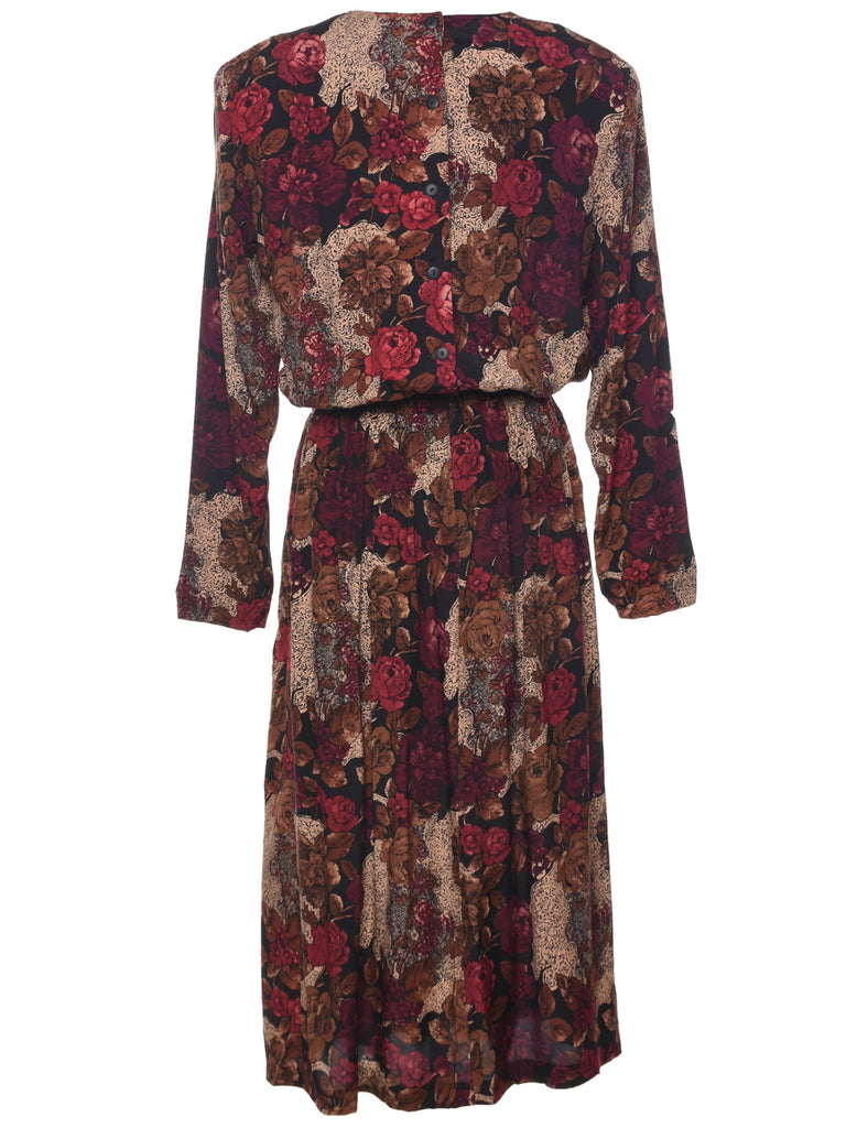 Floral Print Dress - L