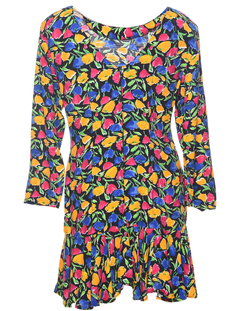 Floral Print Dress - L