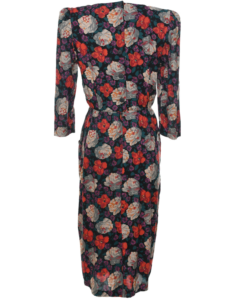 Floral Print Dress - L