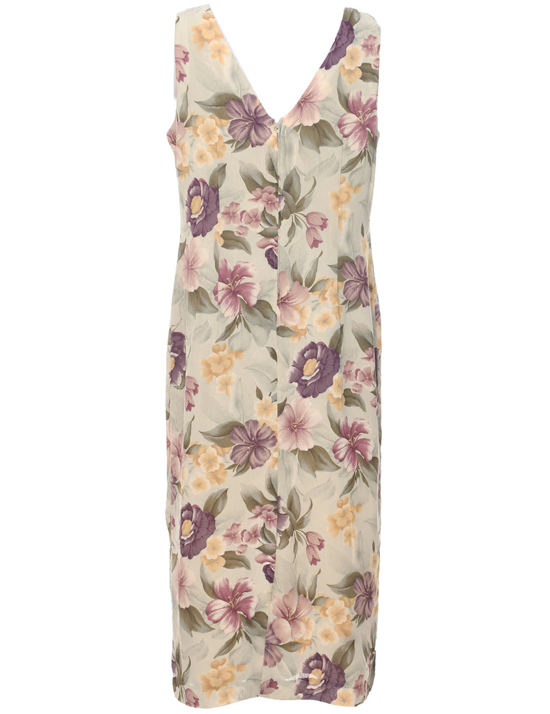 Floral Print Dress - L