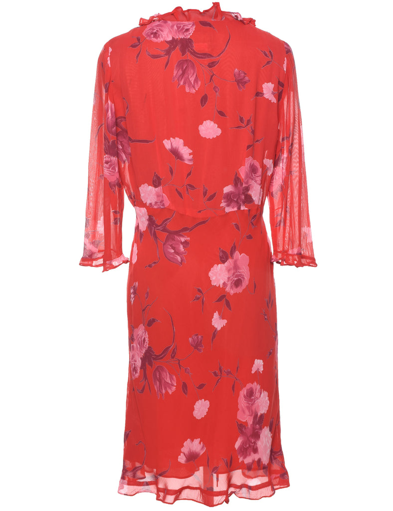 Floral Print Dress - L