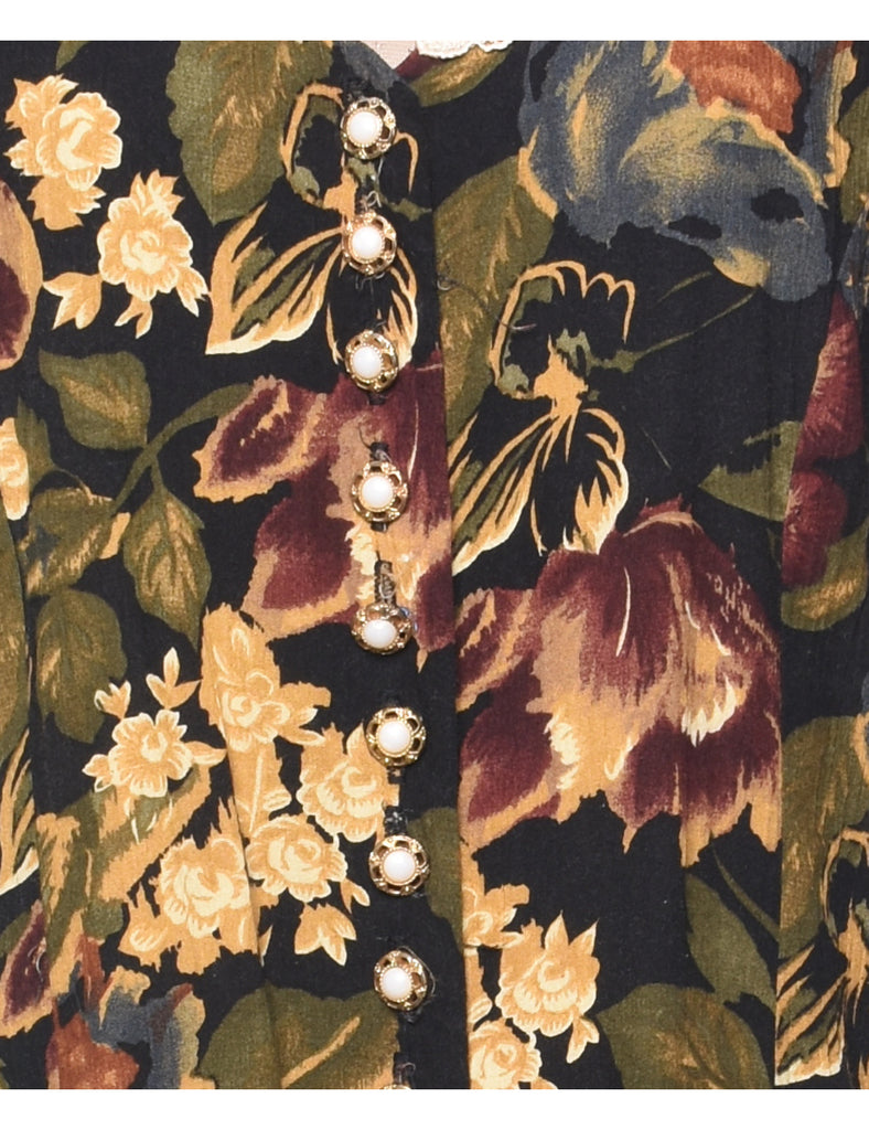 Floral Print Dress - L