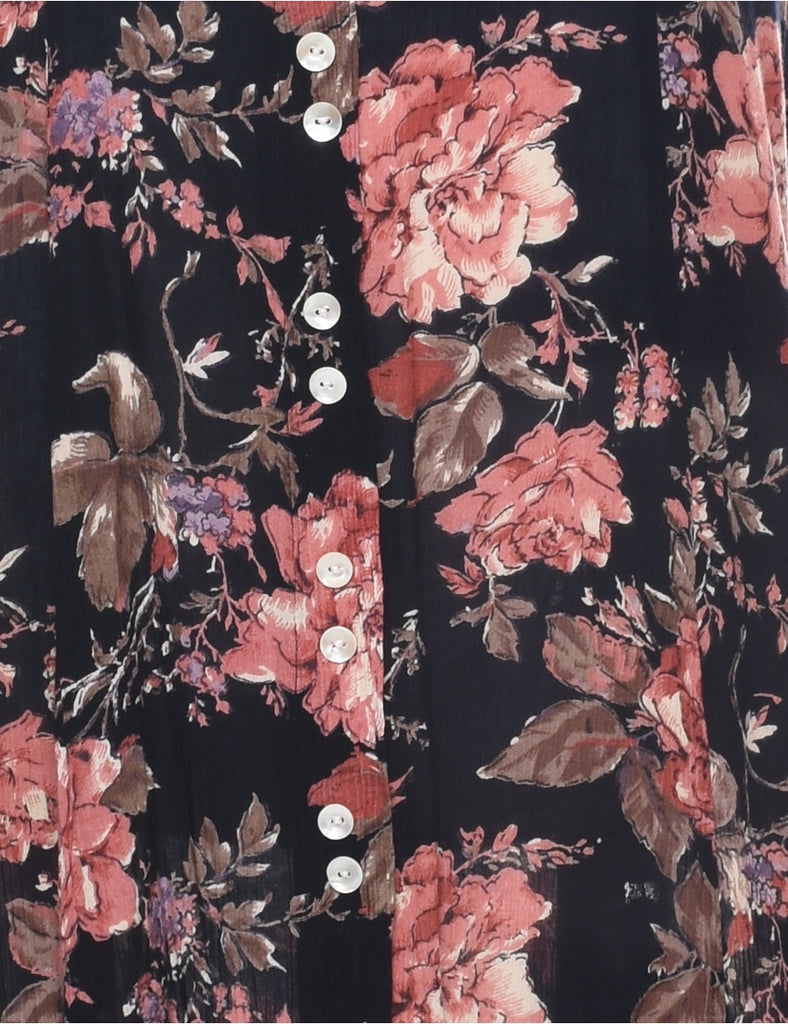 Floral Print Dress - L
