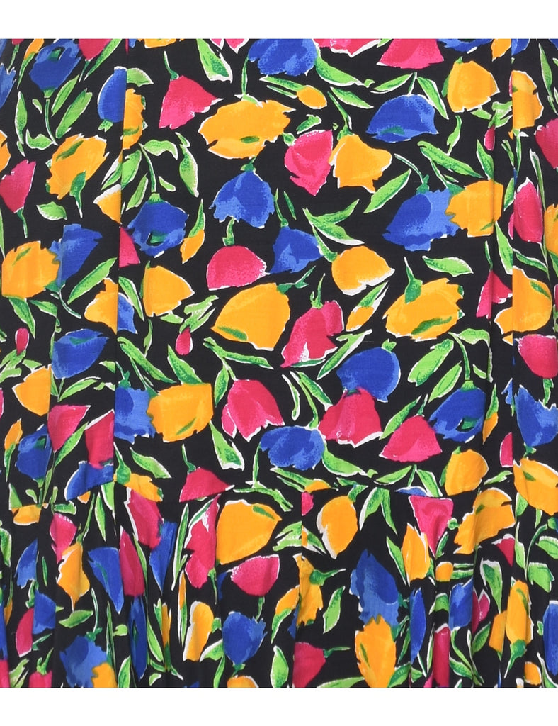 Floral Print Dress - L