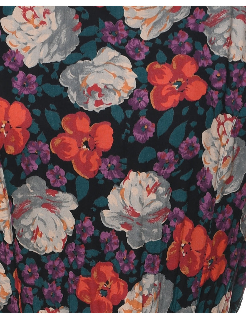 Floral Print Dress - L