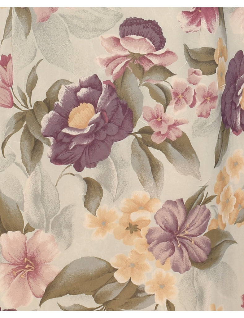 Floral Print Dress - L