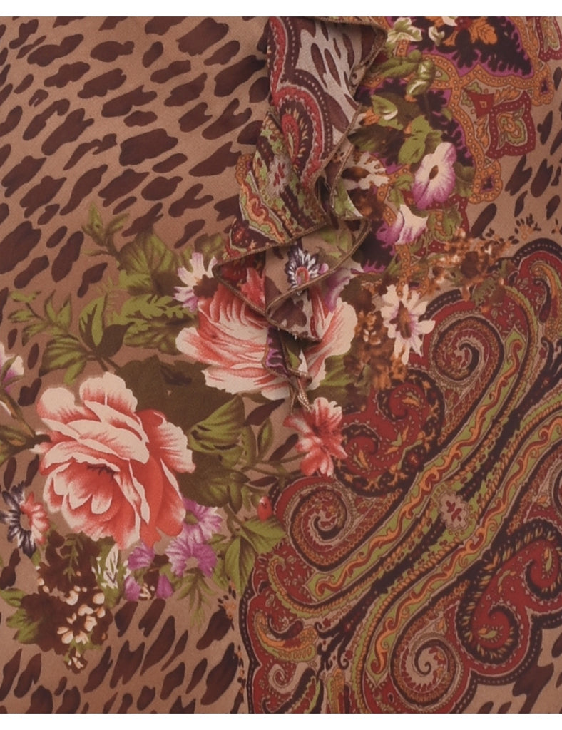 Floral Print Dress - M