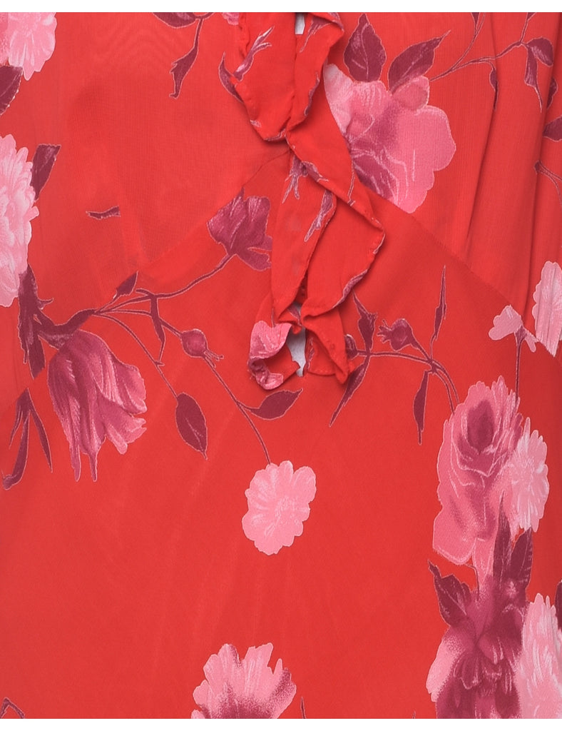 Floral Print Dress - L