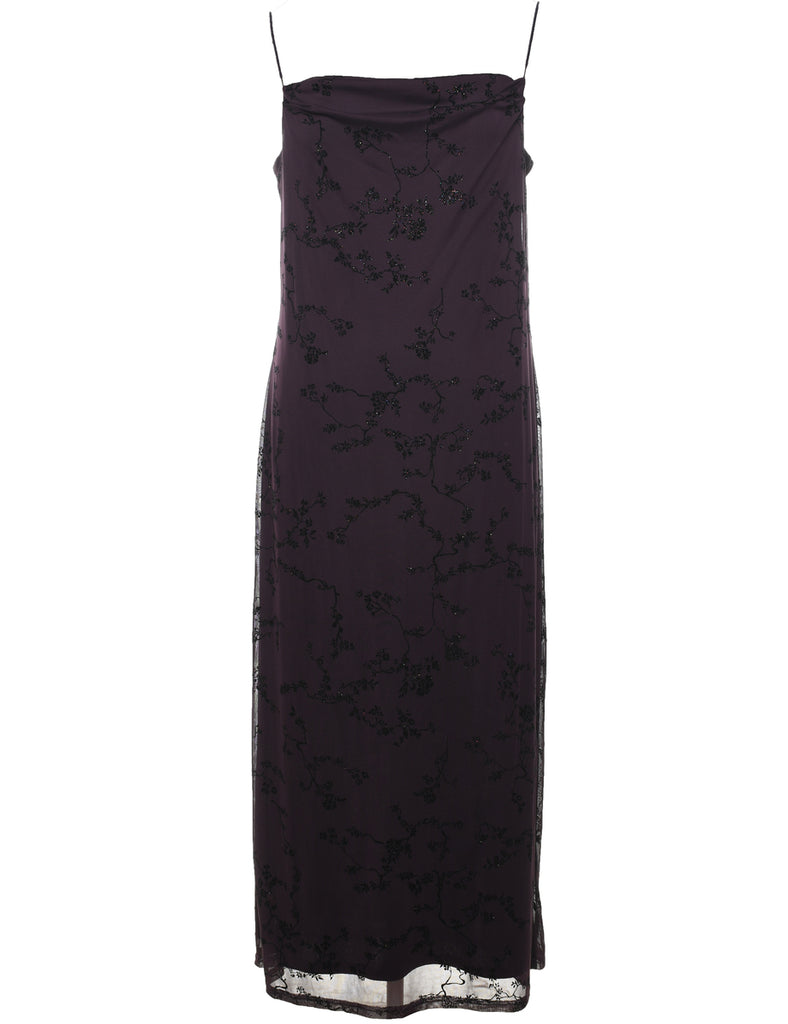 Floral Print Evening Dress - XL