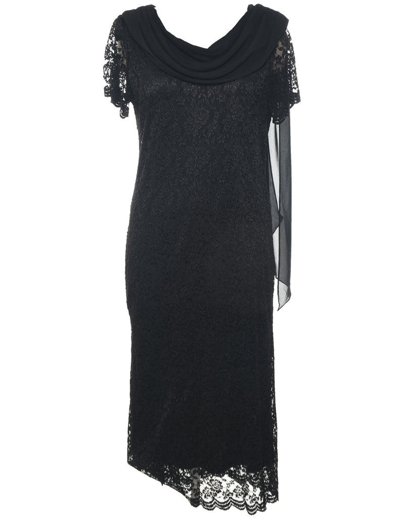Floral Print Evening Dress - XL