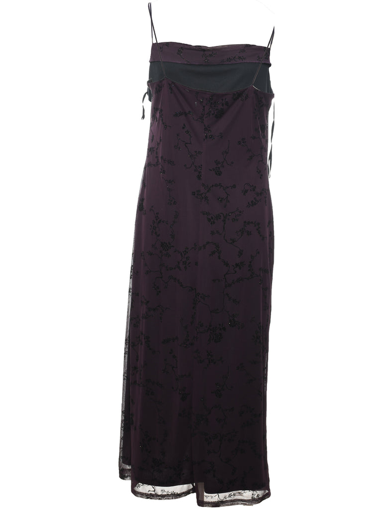 Floral Print Evening Dress - XL