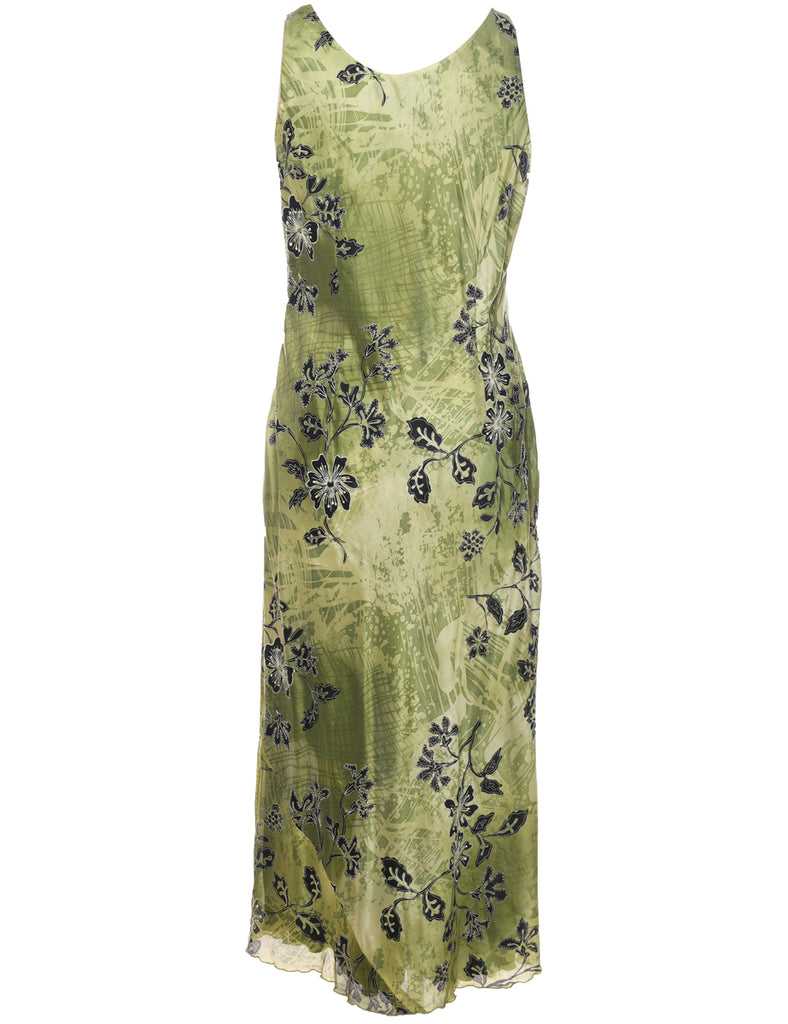 Floral Print Evening Dress - XL