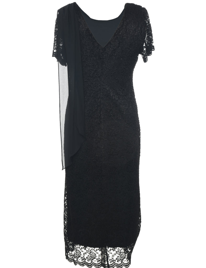 Floral Print Evening Dress - XL