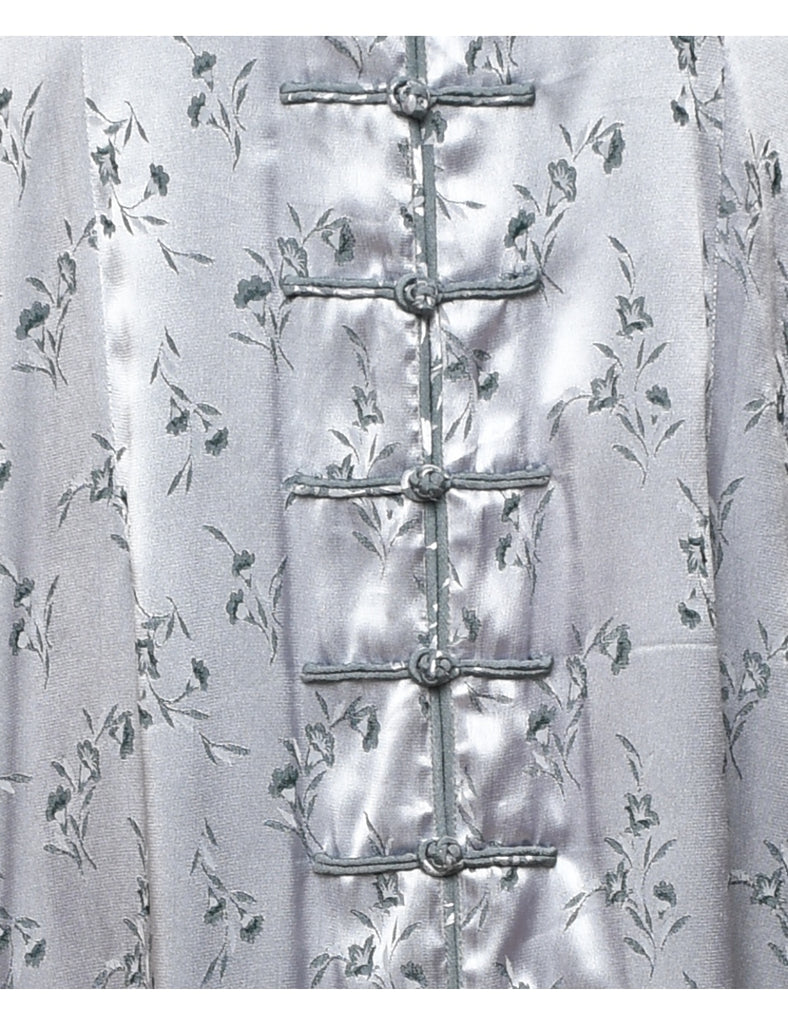 Floral Print Evening Dress - L