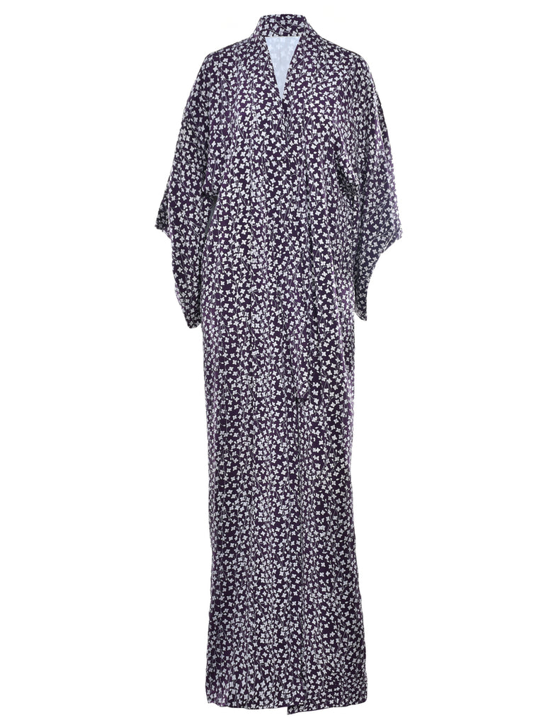 Floral Print Full Length Kimono - XL