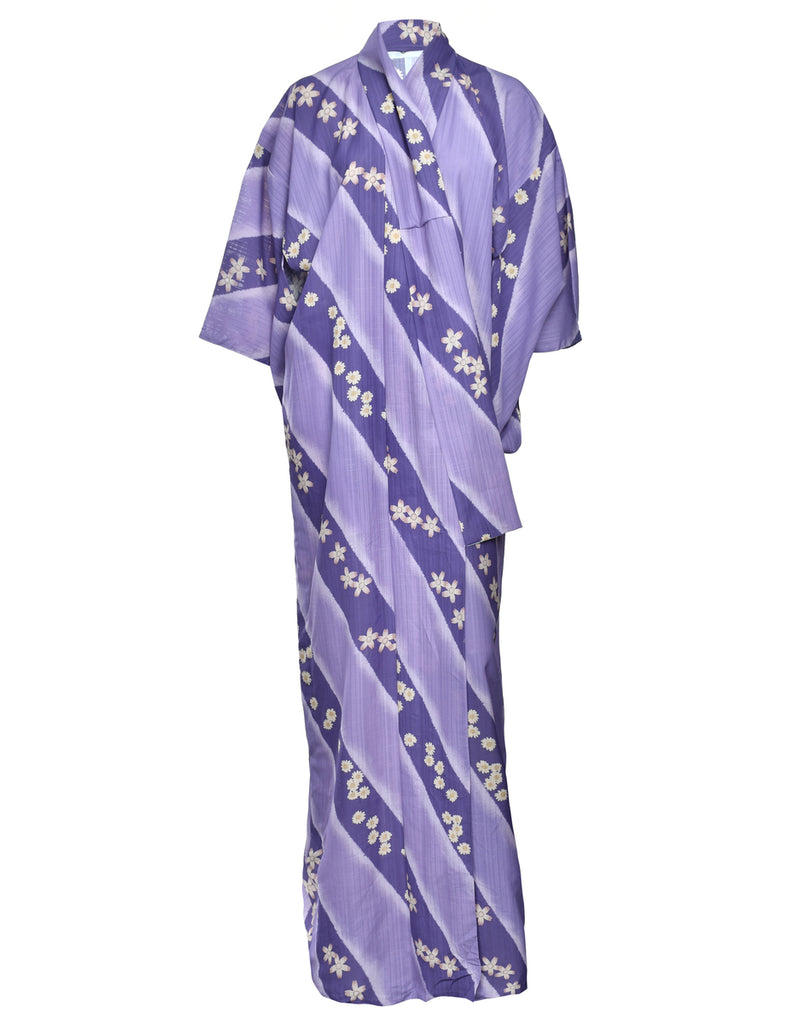 Floral Print Full Length Kimono - XL