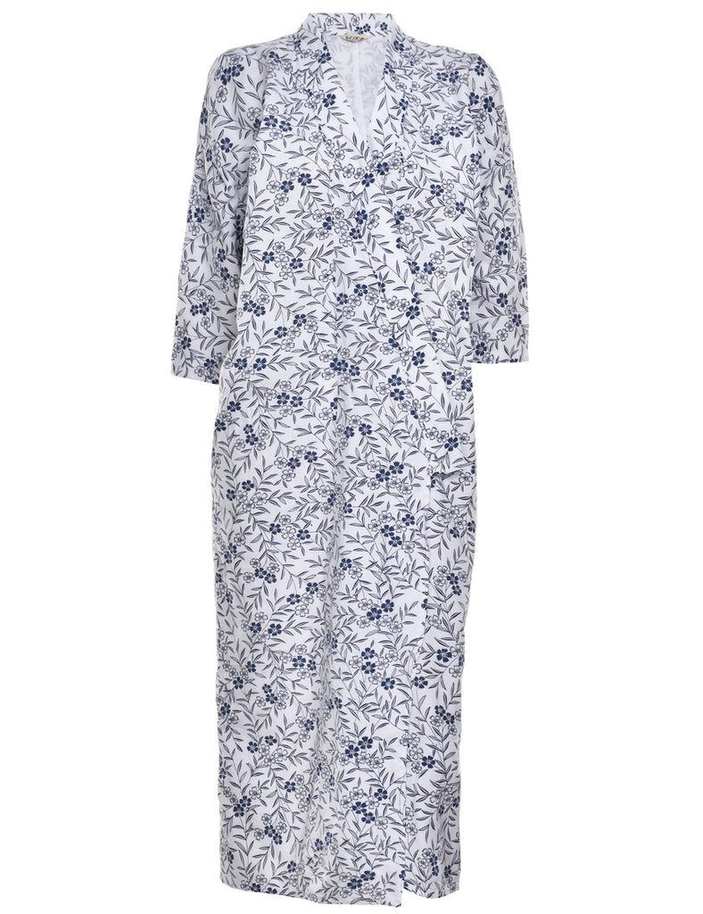 Floral Print Full Length Kimono - XL