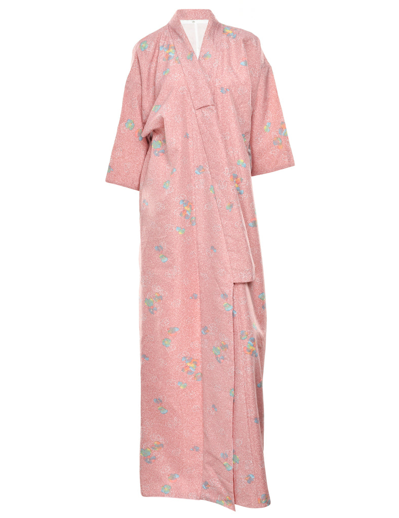 Floral Print Full Length Kimono - XL