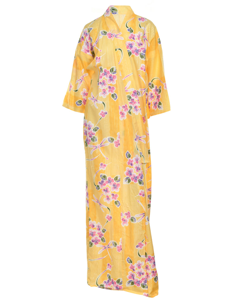 Floral Print Full Length Kimono - L