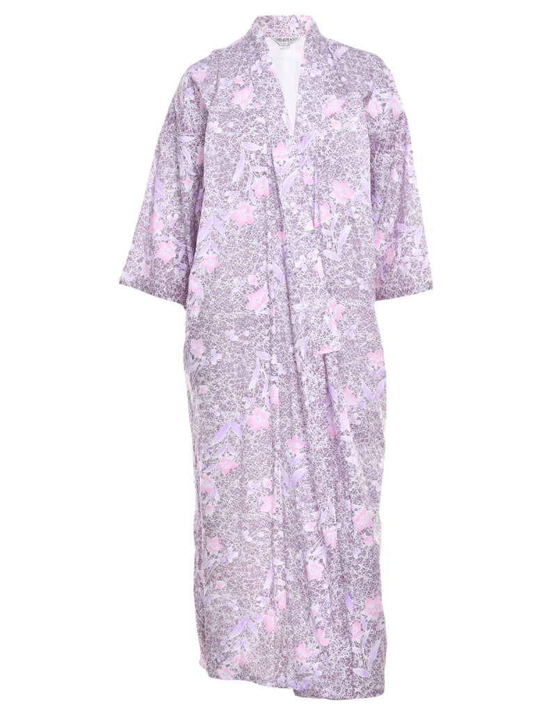 Floral Print Full Length Kimono - M