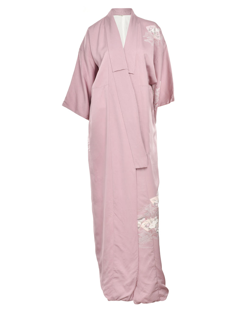 Floral Print Full Length Kimono - L