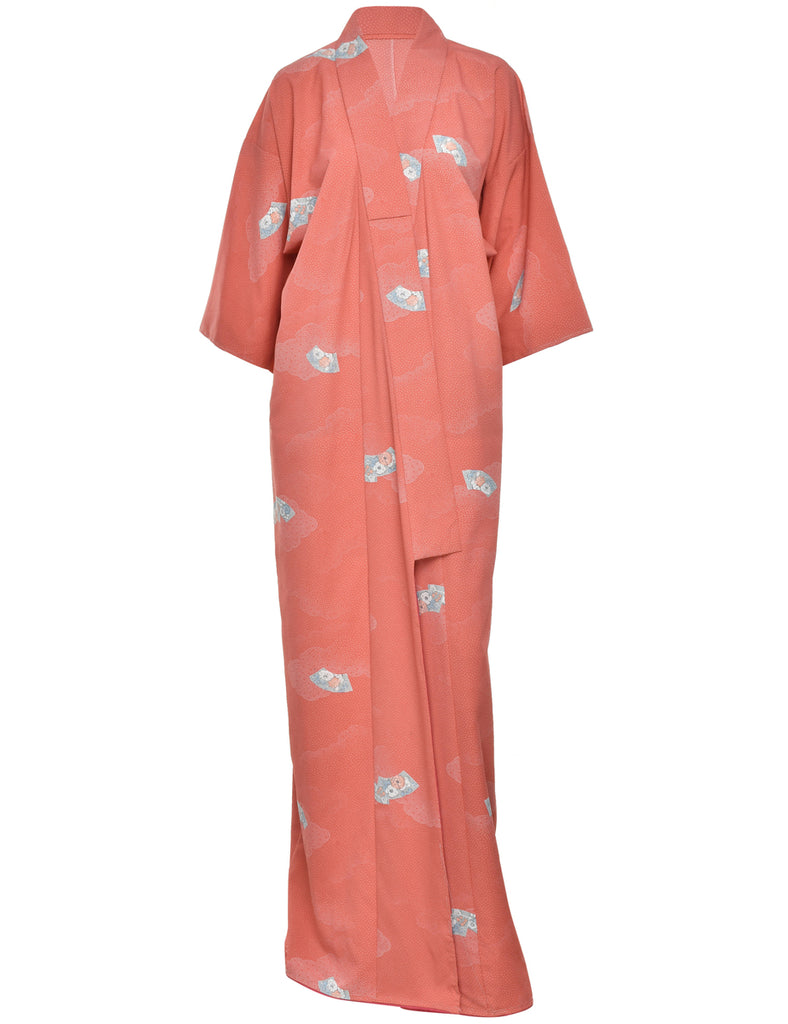 Floral Print Full Length Kimono - XL