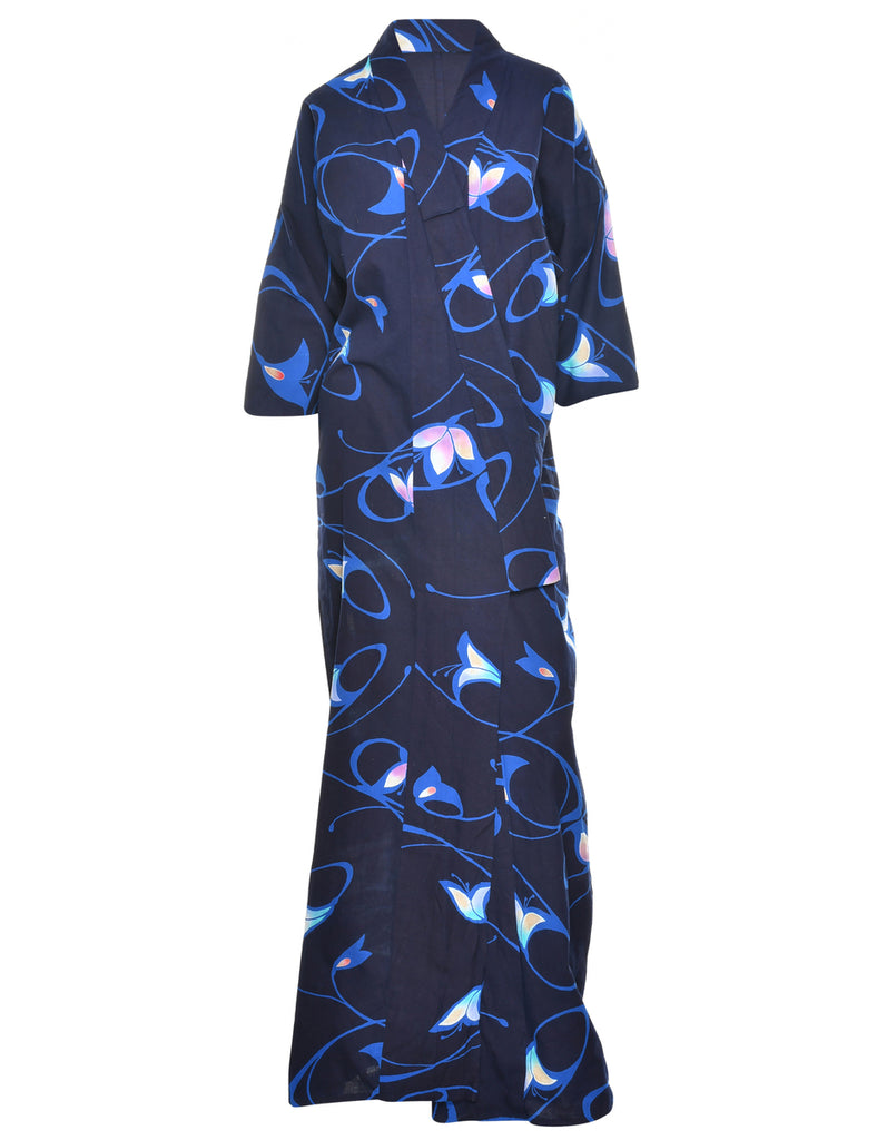 Floral Print Full Length Kimono - XL