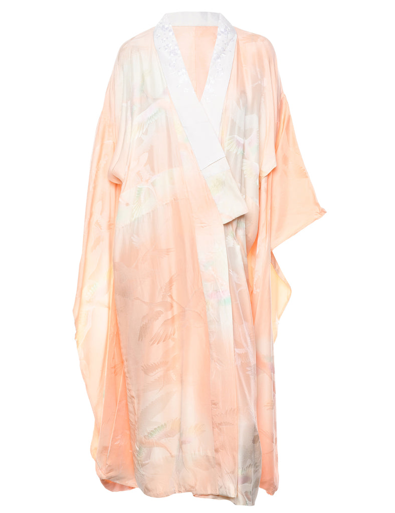 Floral Print Full Length Kimono - XL