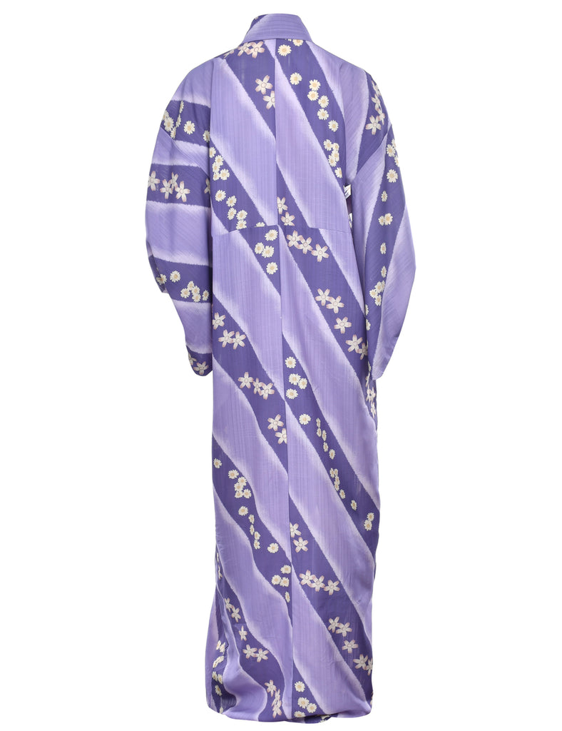 Floral Print Full Length Kimono - XL