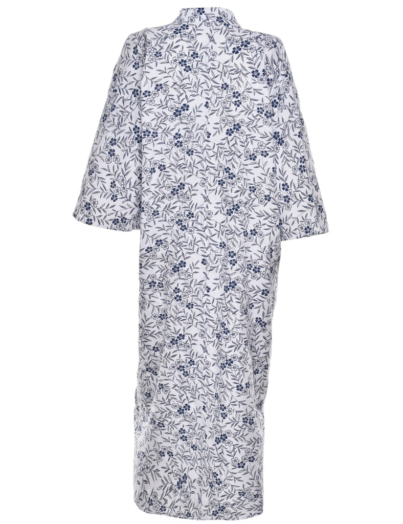 Floral Print Full Length Kimono - XL