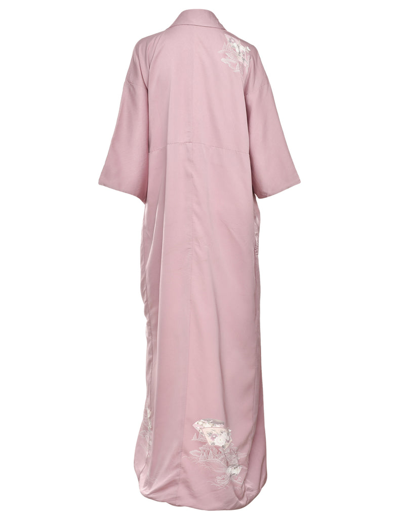 Floral Print Full Length Kimono - L