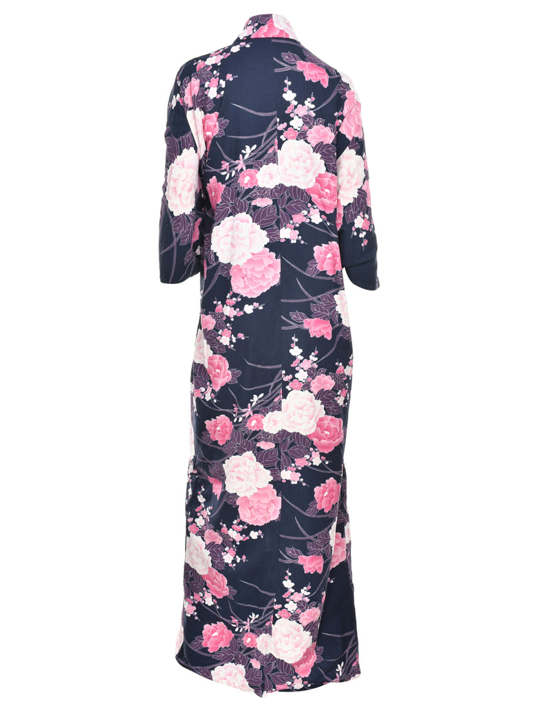 Floral Print Full Length Kimono - L