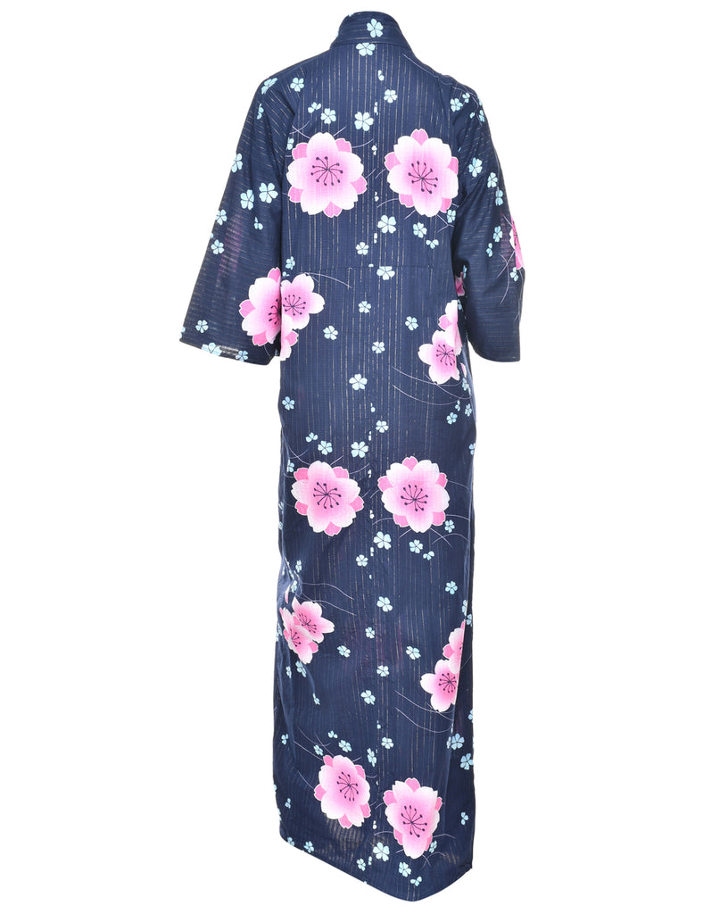 Floral Print Full Length Kimono - L