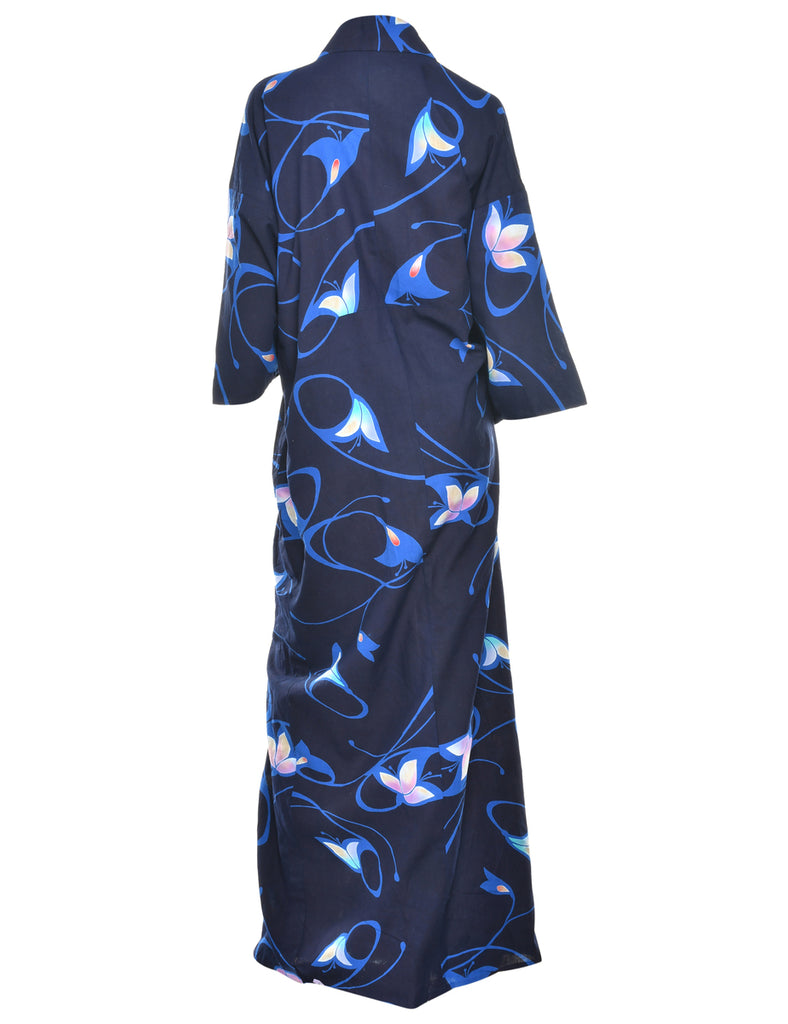 Floral Print Full Length Kimono - XL