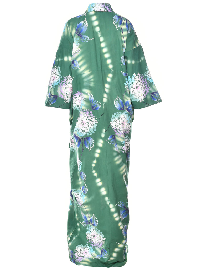 Floral Print Full Length Kimono - XL