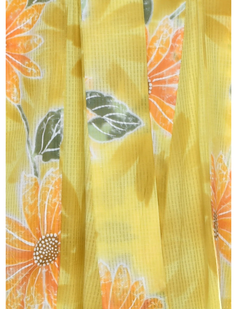 Floral Print Full Length Kimono - XL