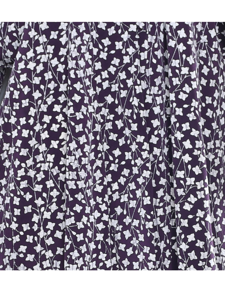 Floral Print Full Length Kimono - XL