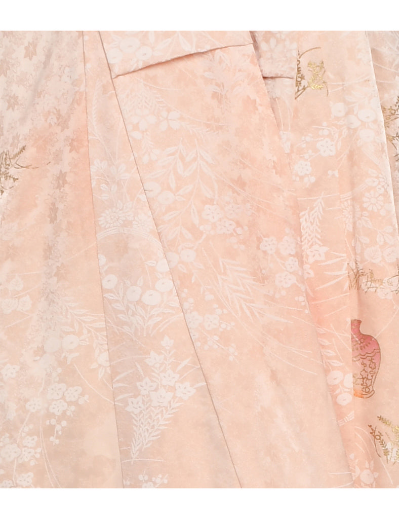 Floral Print Full Length Kimono - L