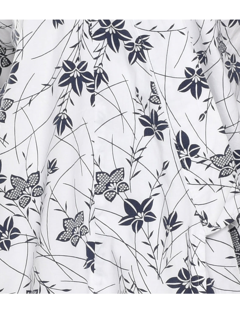 Floral Print Full Length Kimono - L