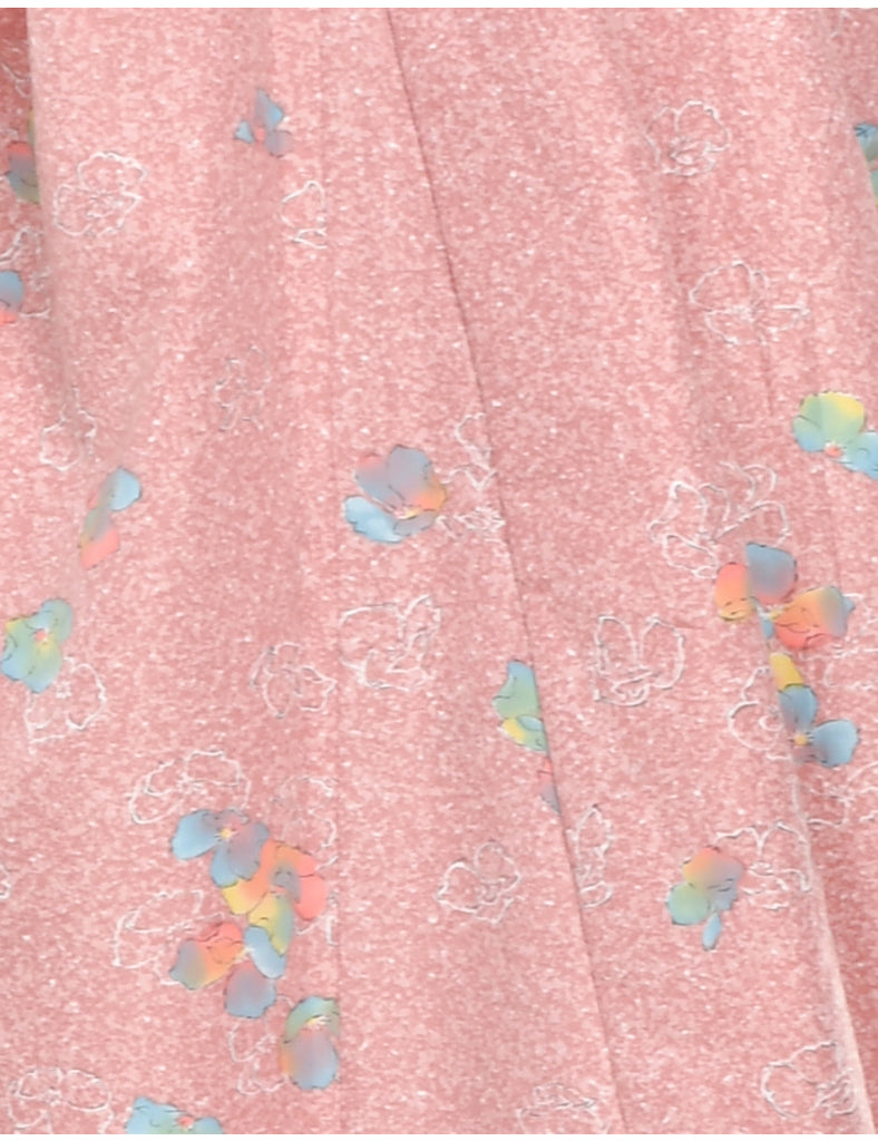 Floral Print Full Length Kimono - XL
