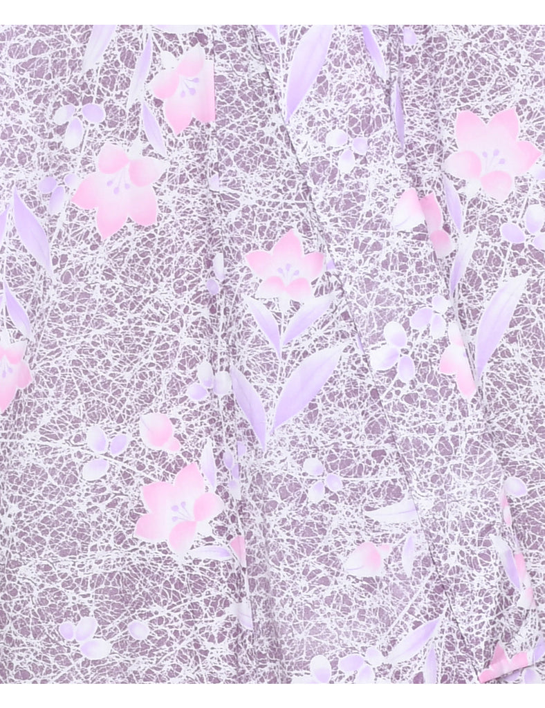 Floral Print Full Length Kimono - M