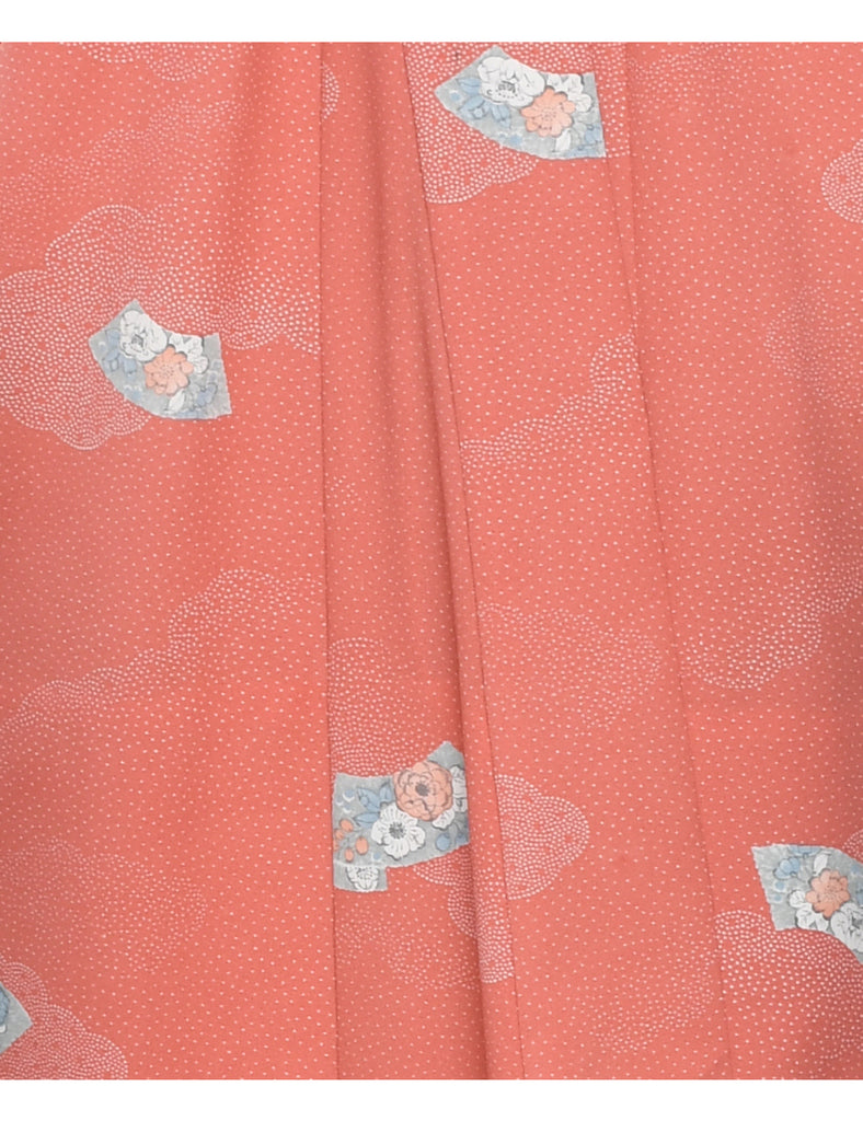 Floral Print Full Length Kimono - XL