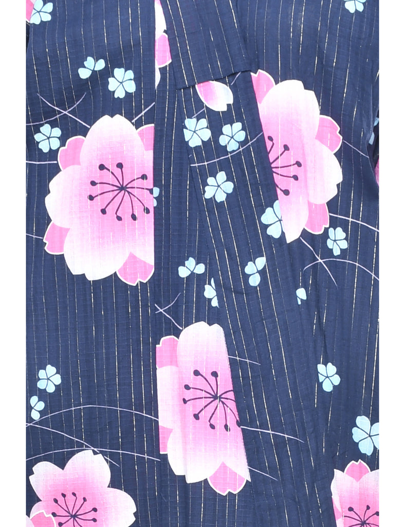 Floral Print Full Length Kimono - L